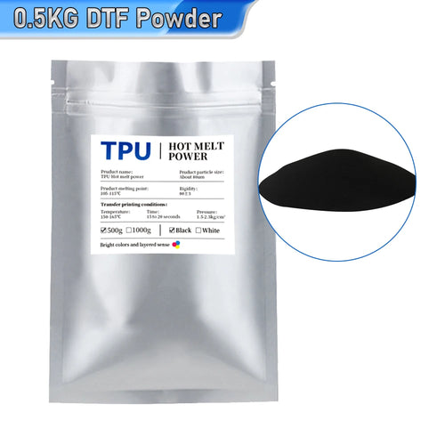 0.5kg DTF Powder DTF Printer Hot Melt Powder for DTF Transfer Film DTF Printer DTF Poliamida Powder for DTF Direct Transfer Film